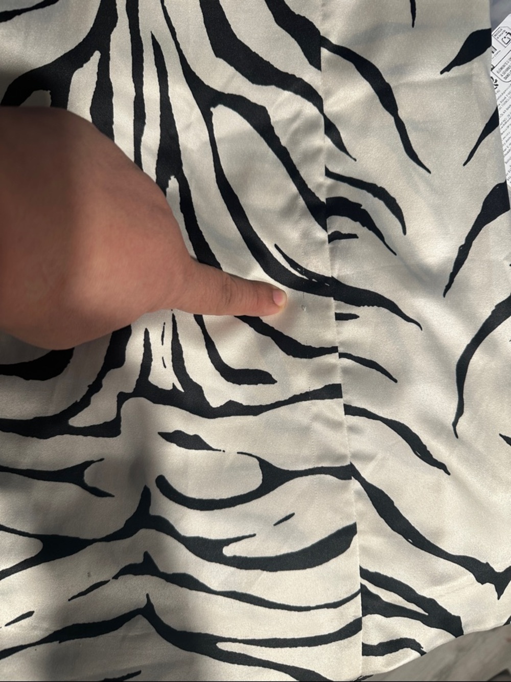Zara Black & White Zebra Print Spaghetti Strap Mini Dress - Picture 7 of 14